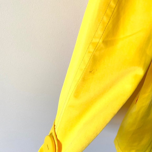 1980’s Vintage Bright Neon Yellow Jacket Size Small Cotton Polyester, Big Button - Picture 8 of 8